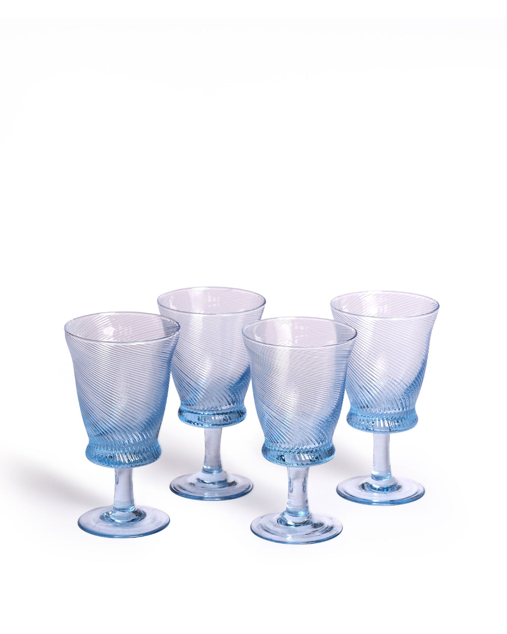 Spiral Wine Glasses, Set of 4