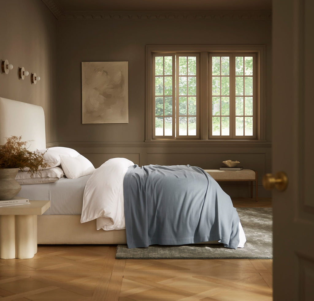 Essential Bed Blanket in Bluestone