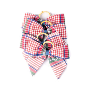 Blush Provence Plaid Napkin Rings in Pink, Set of 4