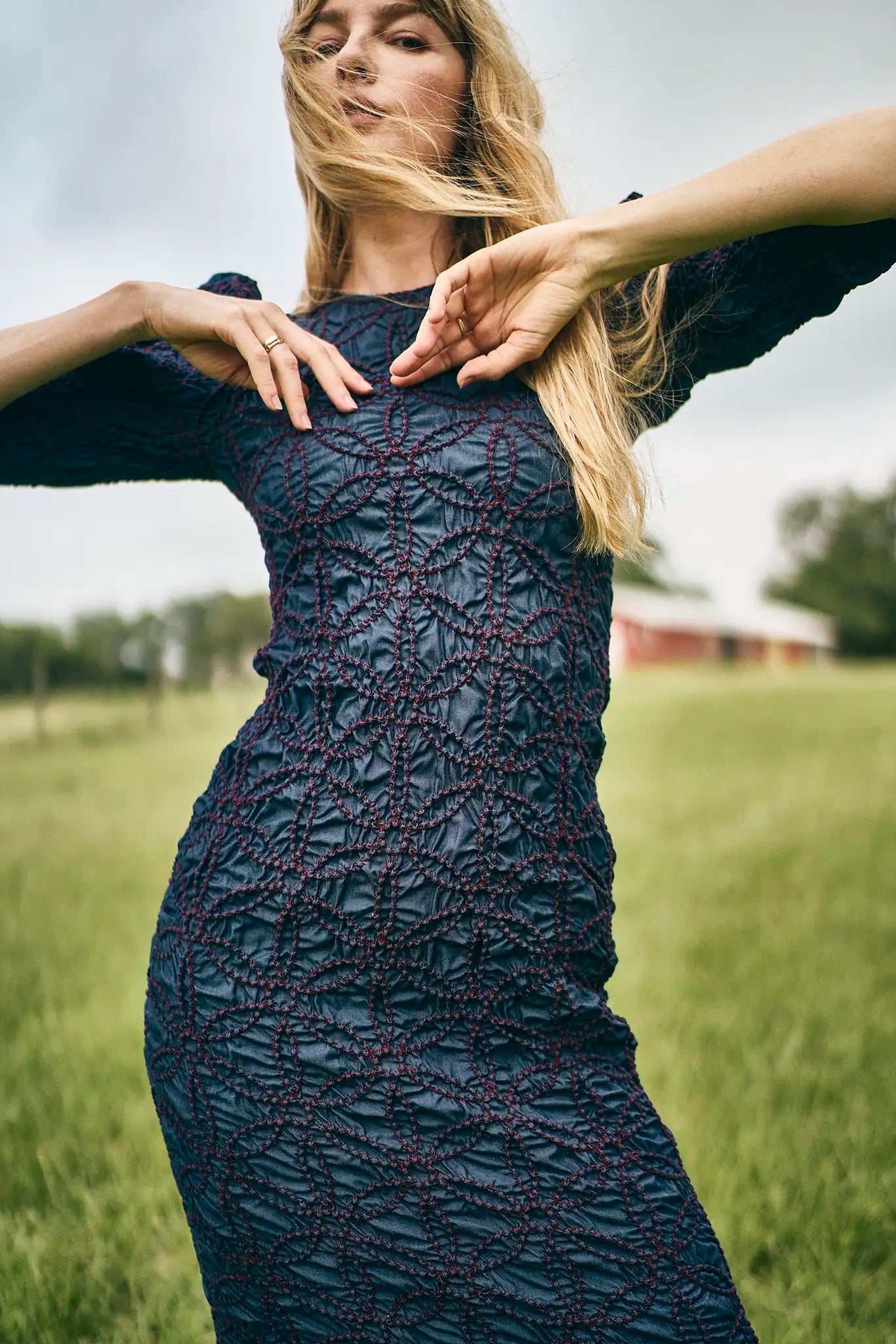Blythe Dress in Navy