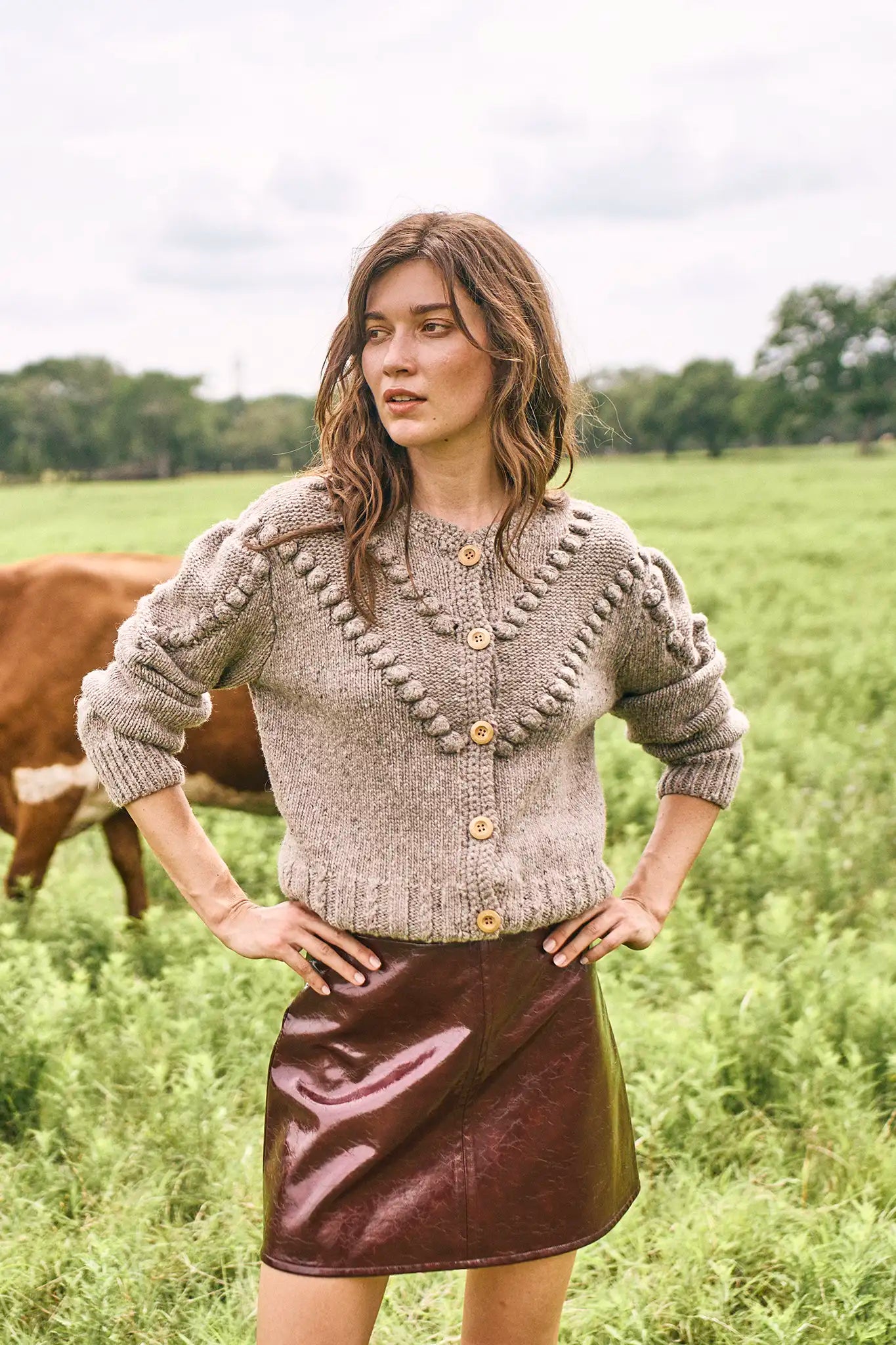 Bobble Sweater in Oatmeal