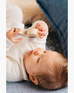 Boe Cable-Knit Baby Set With Bonnet in Ivory