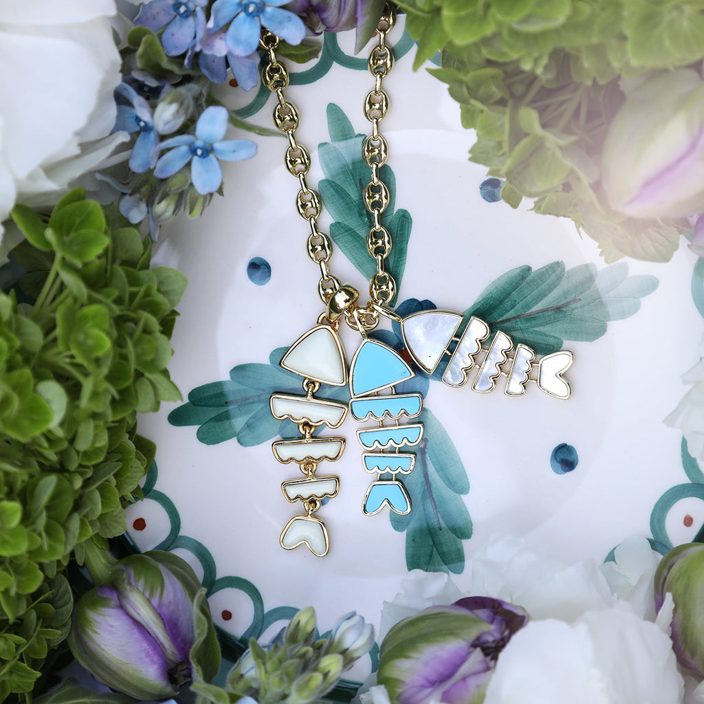 Bonito Fish Charm in Turquoise