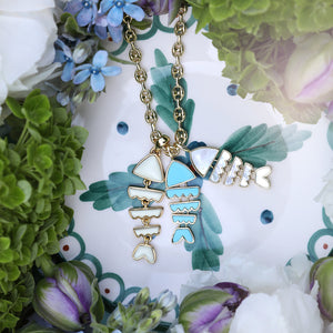 Bonito Fish Charm in Turquoise