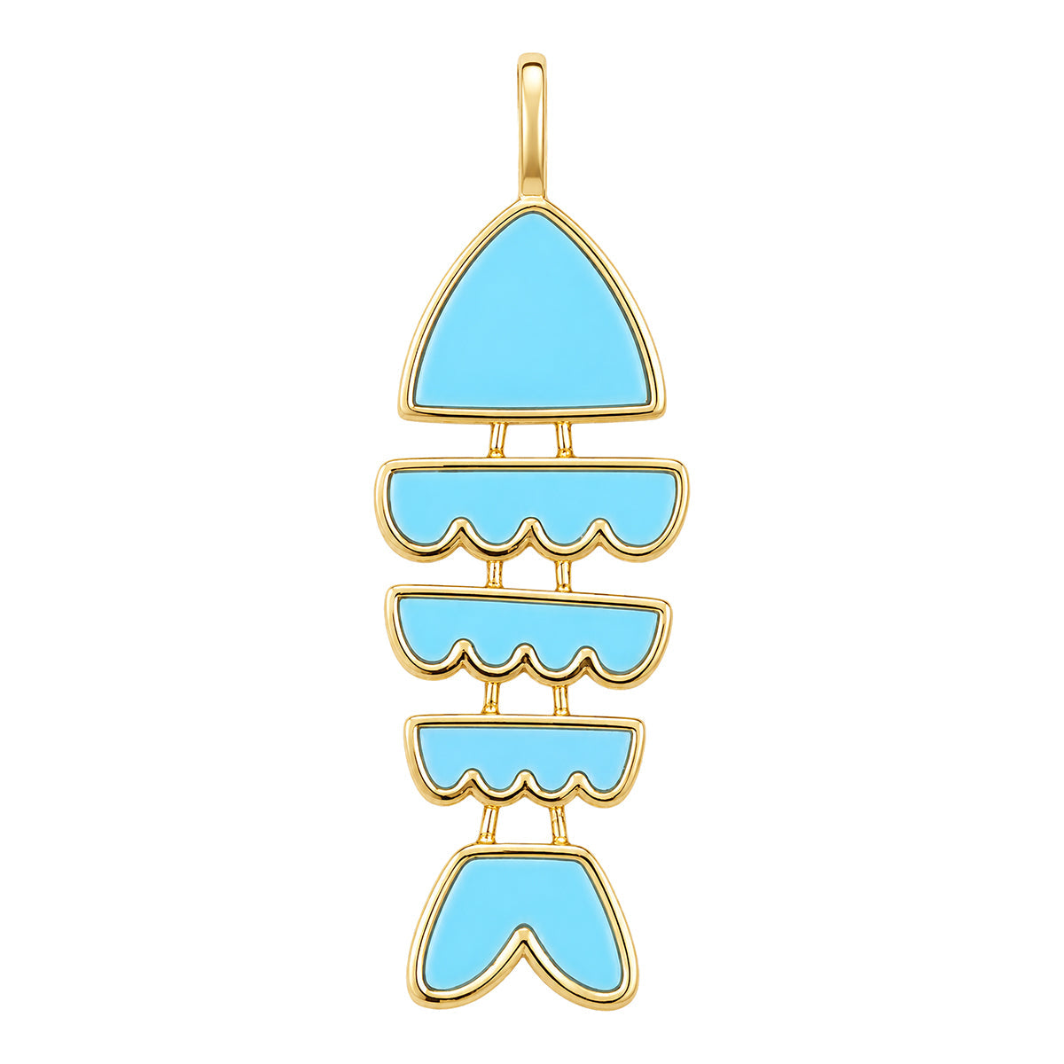 Bonito Fish Charm in Turquoise