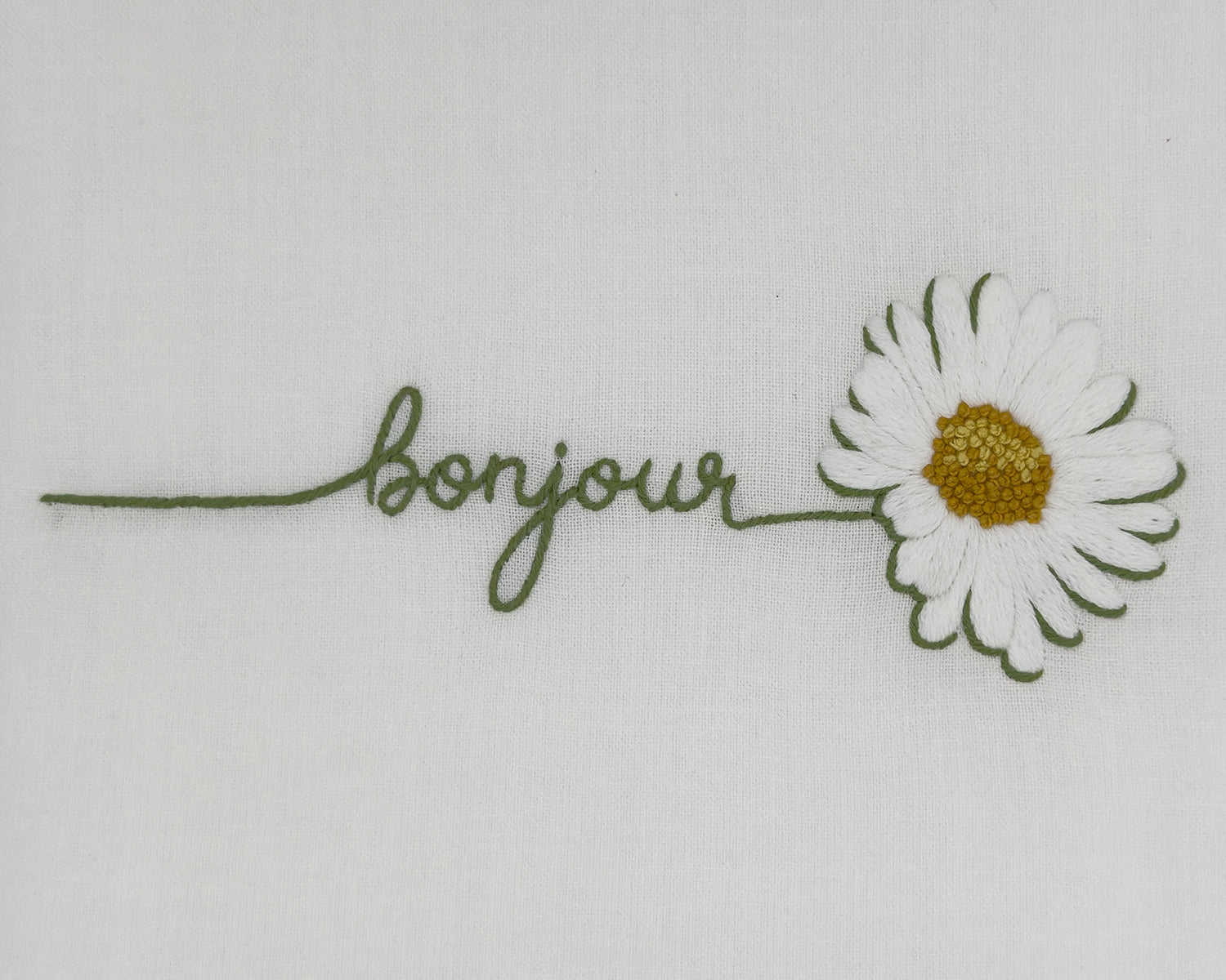 Henry Handwork Bonjour Daisy Cocktail Napkins - Thumbnail 4