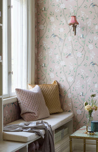Boråstapeter Paradise Birds Wallpaper in Blush