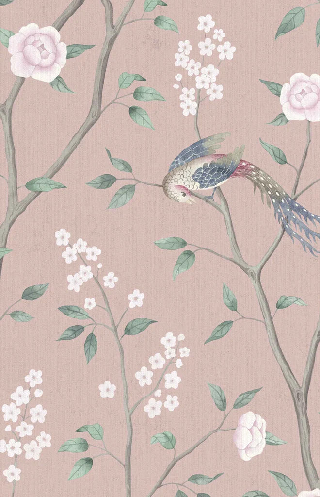 Boråstapeter Paradise Birds Wallpaper in Blush