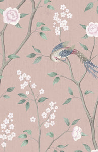 Boråstapeter Paradise Birds Wallpaper in Blush