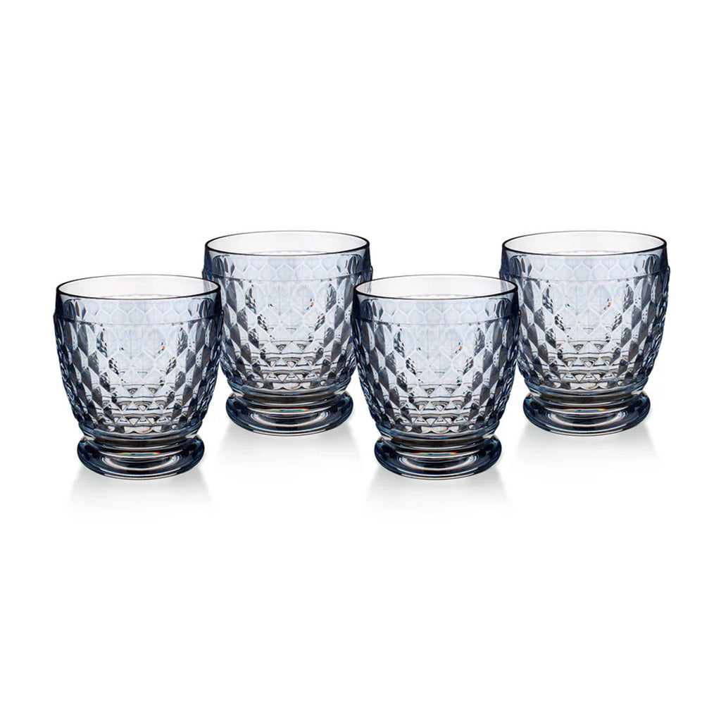 Boston Colored DOF / Tumbler in Blue, Set of 4
