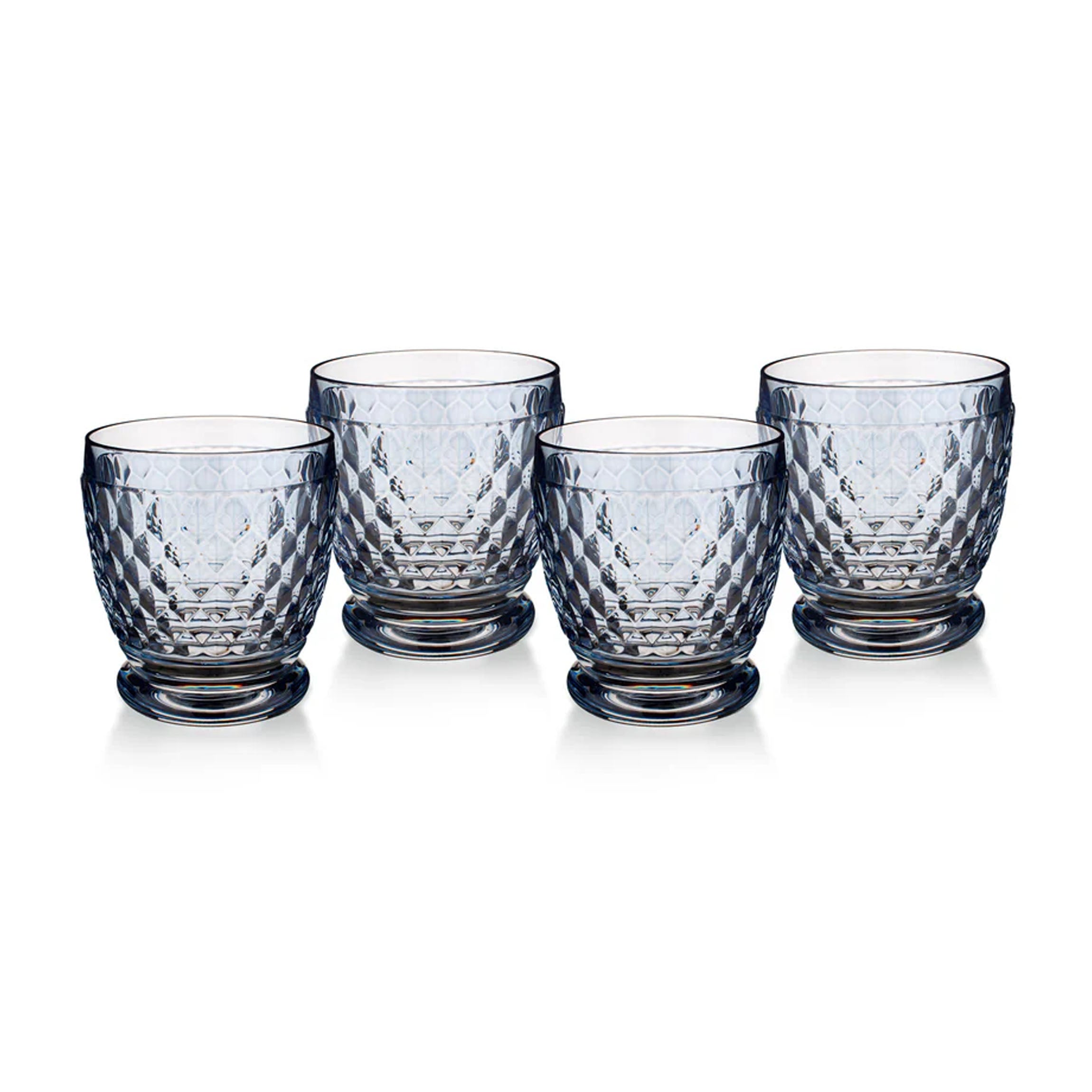 Boston Colored DOF / Tumbler in Blue, Set of 4