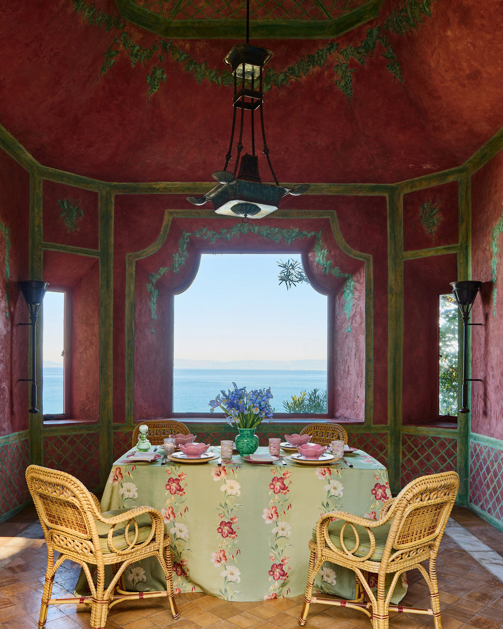 Hibiscus Sage Tablecloth
