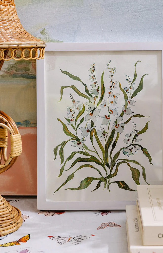 Botanical Print: Dove & Celadon