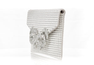 Bow Envelope Clutch in Pearl