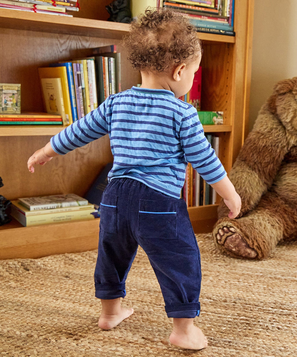 Bowie Baby Pant in Navy Corduroy