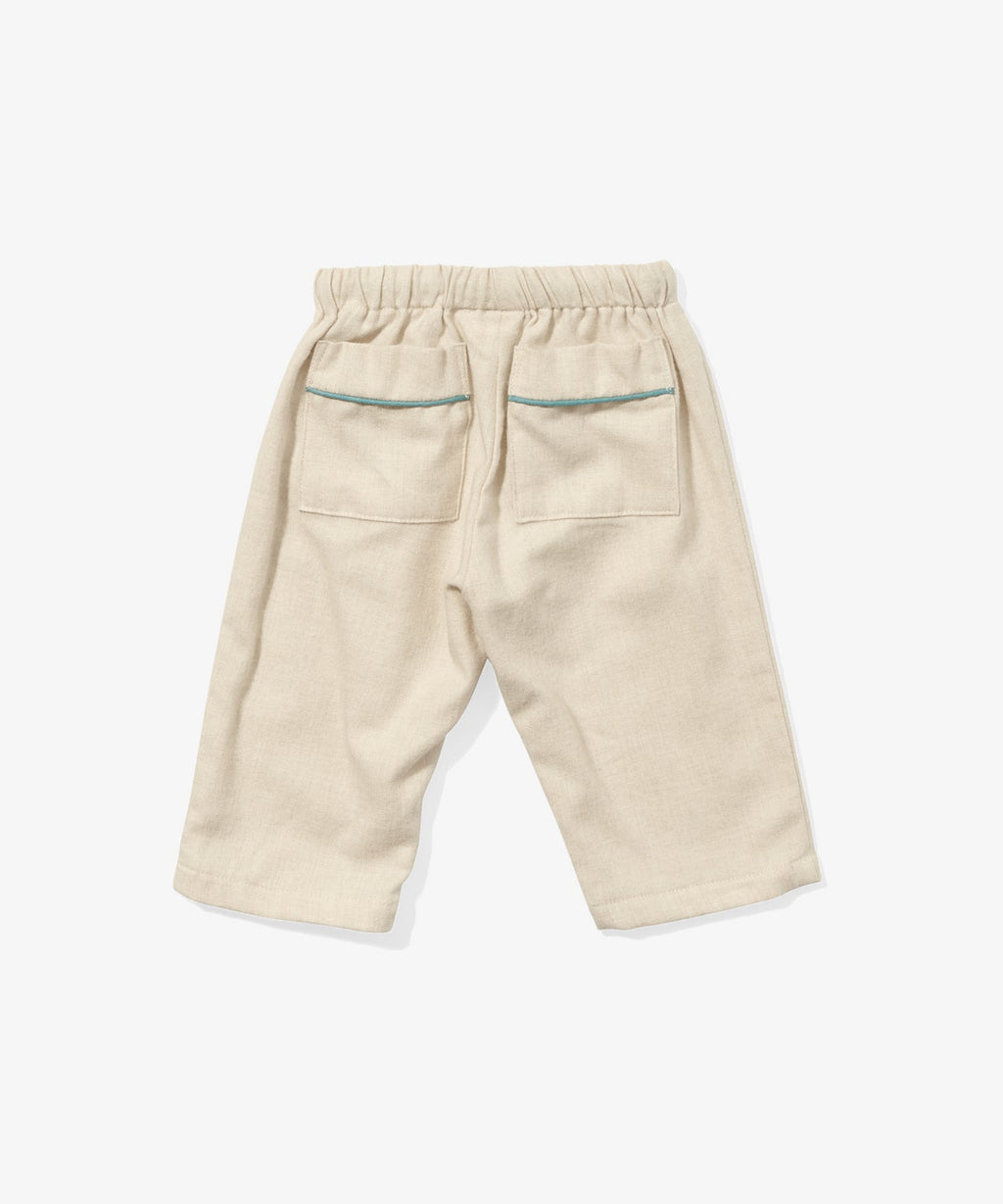 Bowie Baby Pant in Oatmeal Flannel