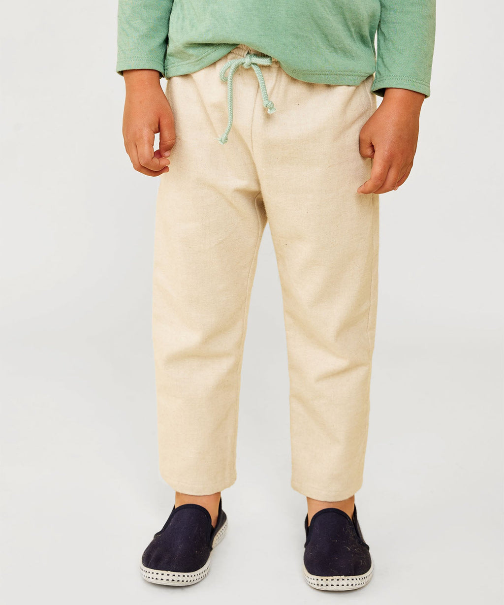 Bowie Pant in Oatmeal Flannel