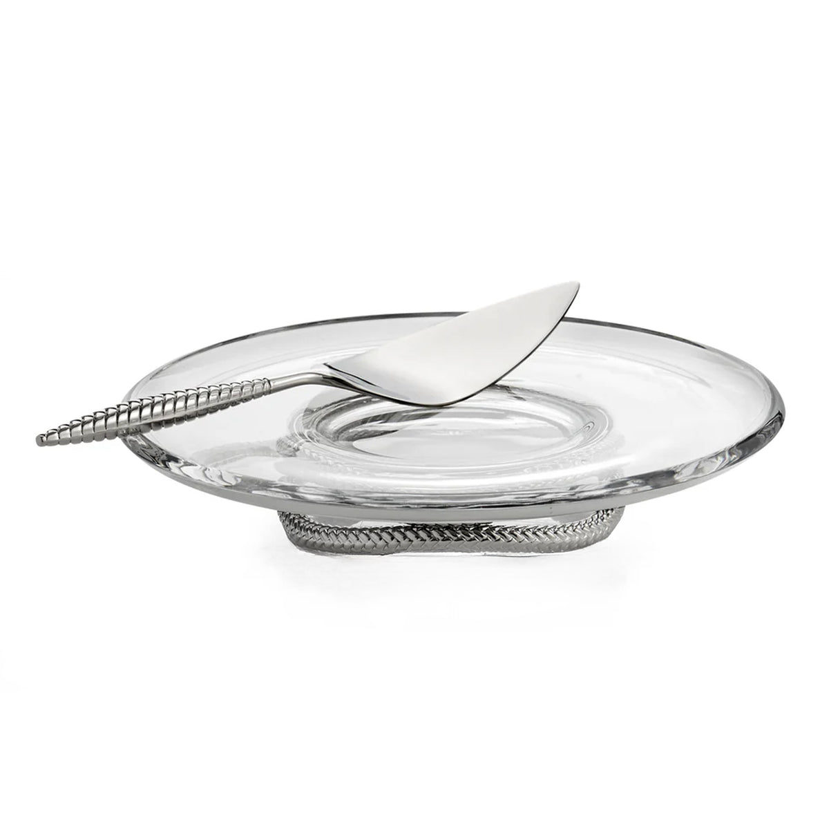 Braid Pedestal Cake Plate with Cake Server