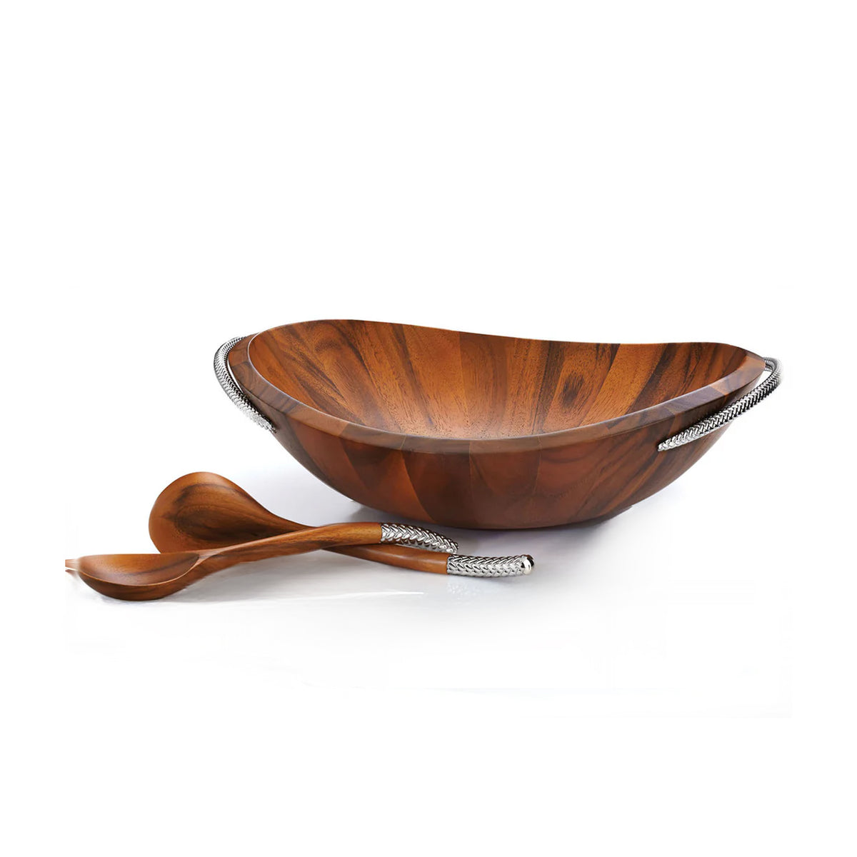 Braid Salad Bowl with Servers