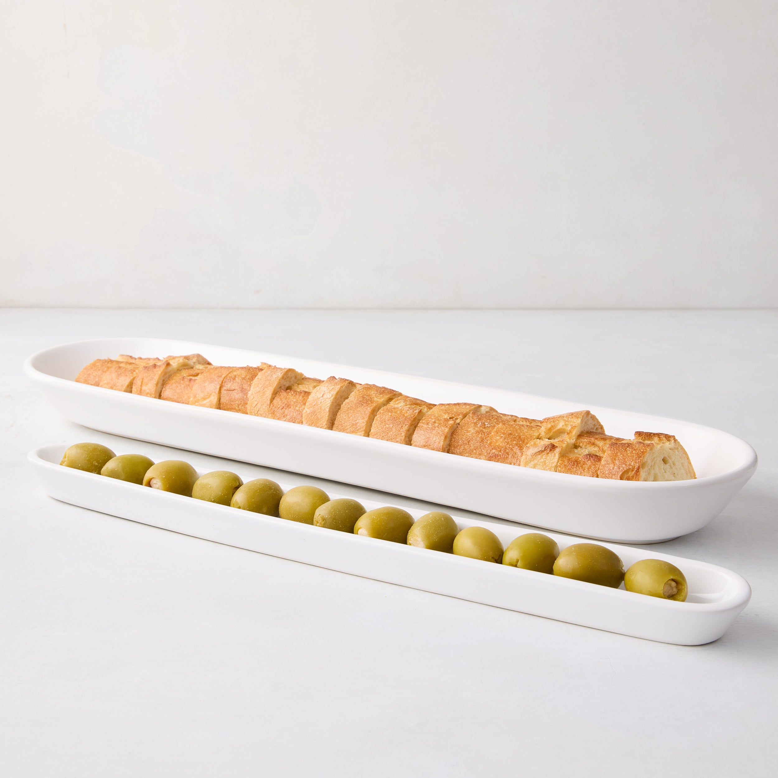 Baguette & Olive Serving Trays