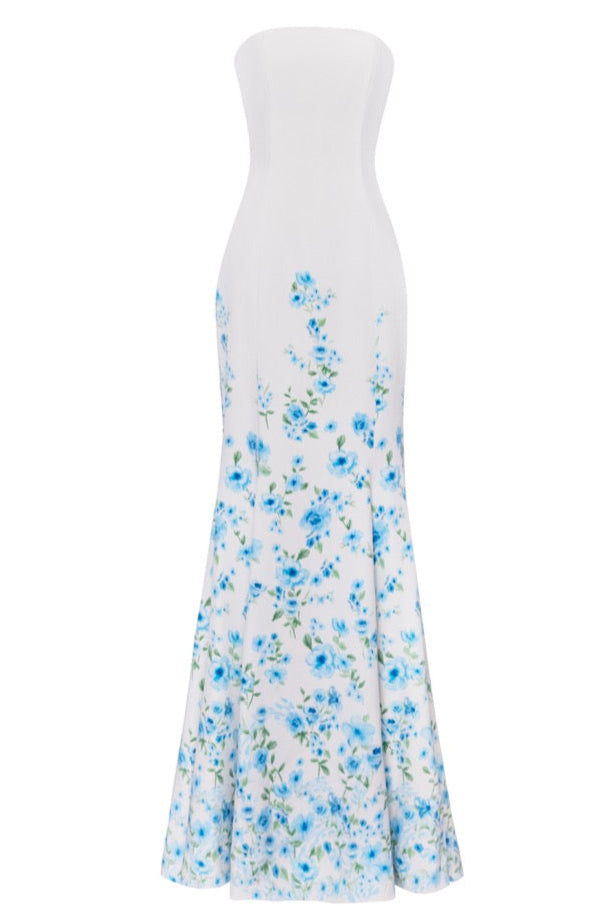 dress white top blue bottom Bridesmaid White Lace Top Blue Bottom Dress Lace Top Bridesmaid Dresses Dress For The Wedding