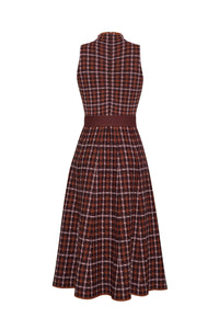 Brice Dress in Classic Check Brown