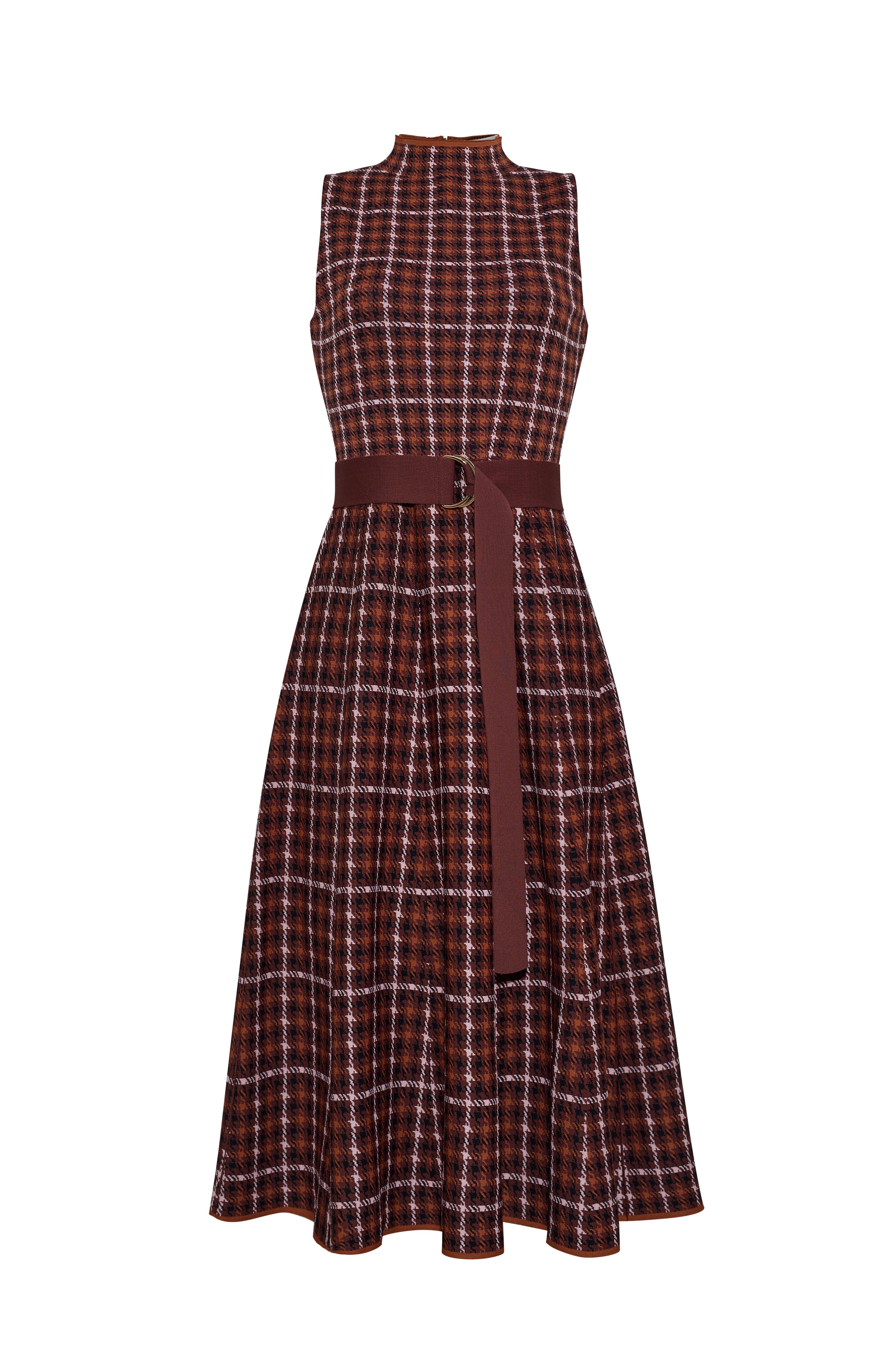 Brice Dress in Classic Check Brown