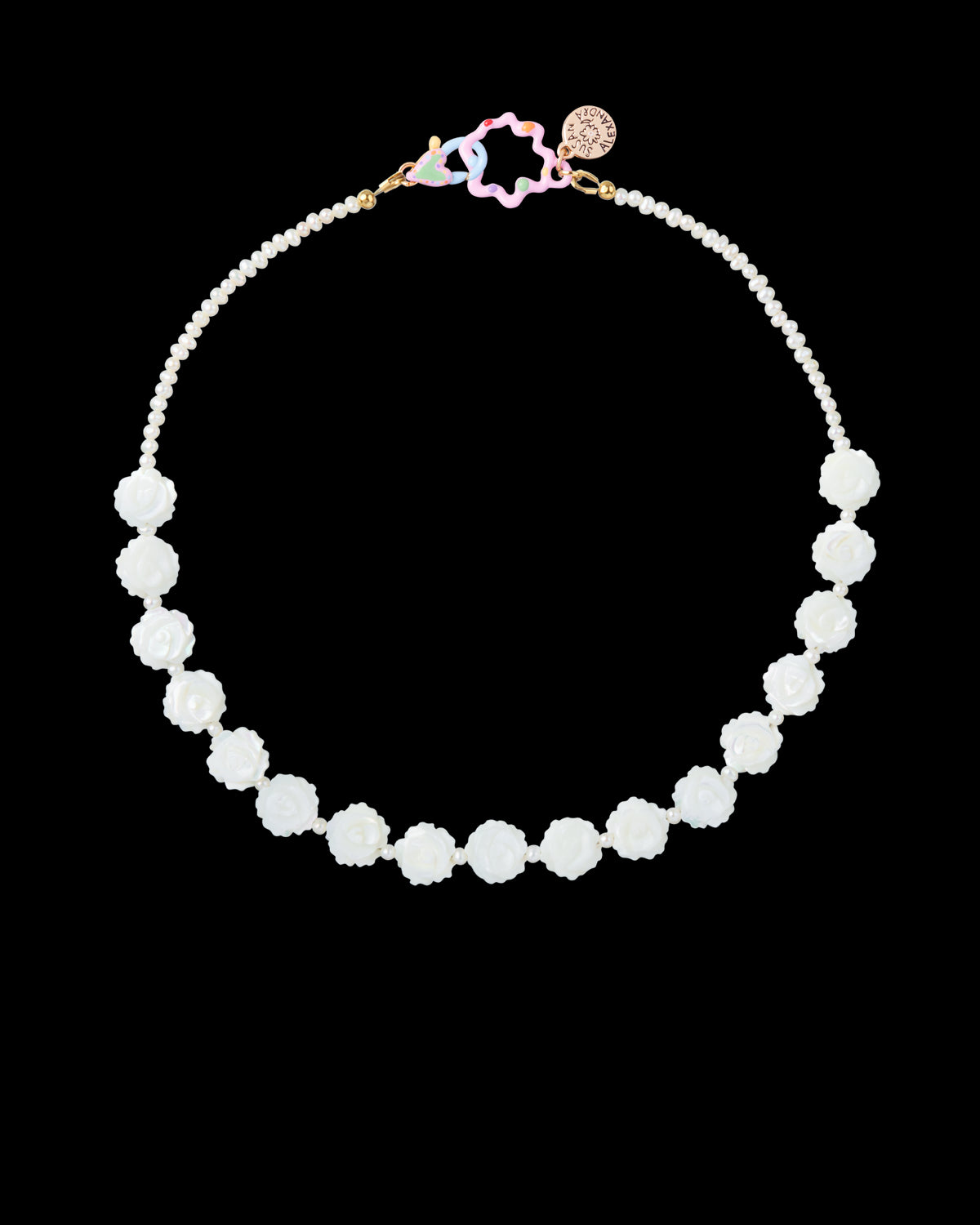 Mother of Pearl Rose Necklace