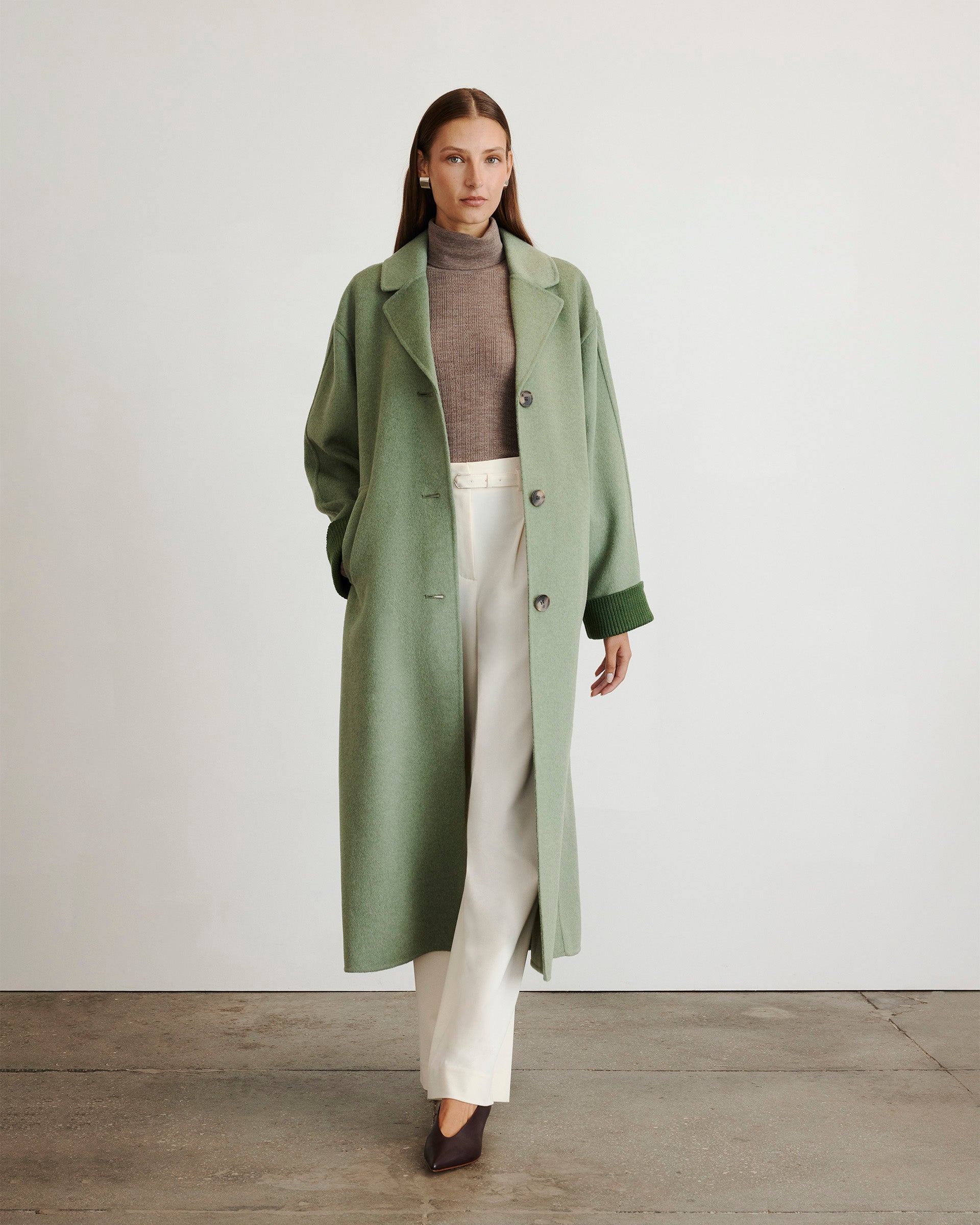 Bridget Coat in Dried Thyme Melange