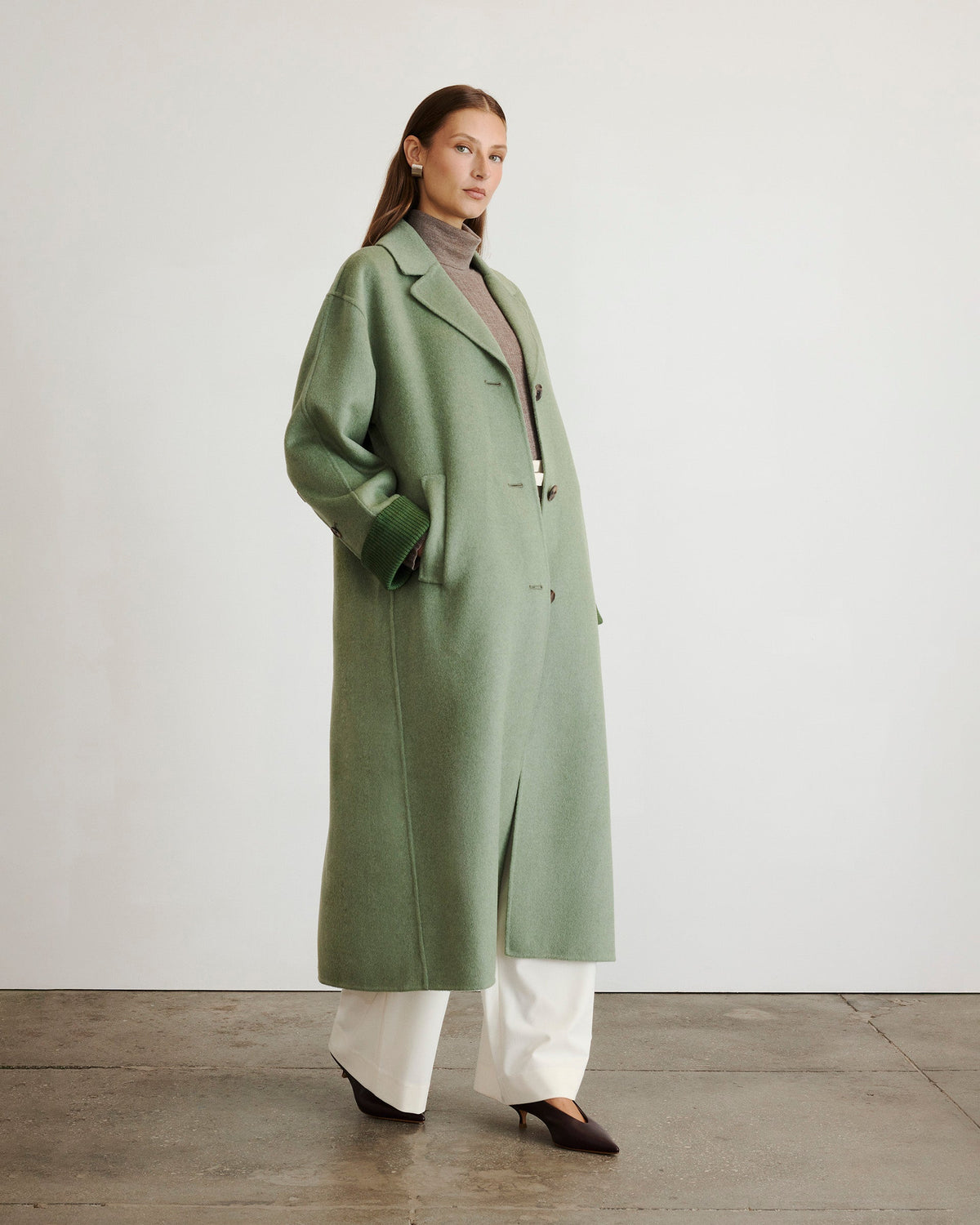 Bridget Coat in Dried Thyme Melange