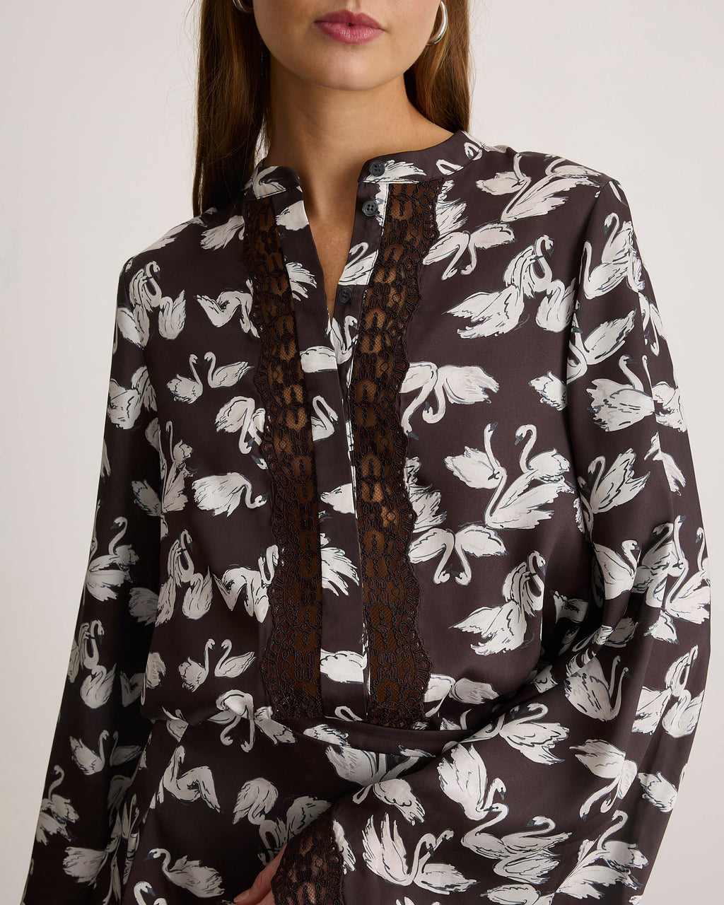 Brielle Top in Dark Fig Swan