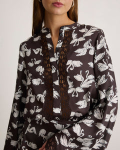 Brielle Top in Dark Fig Swan