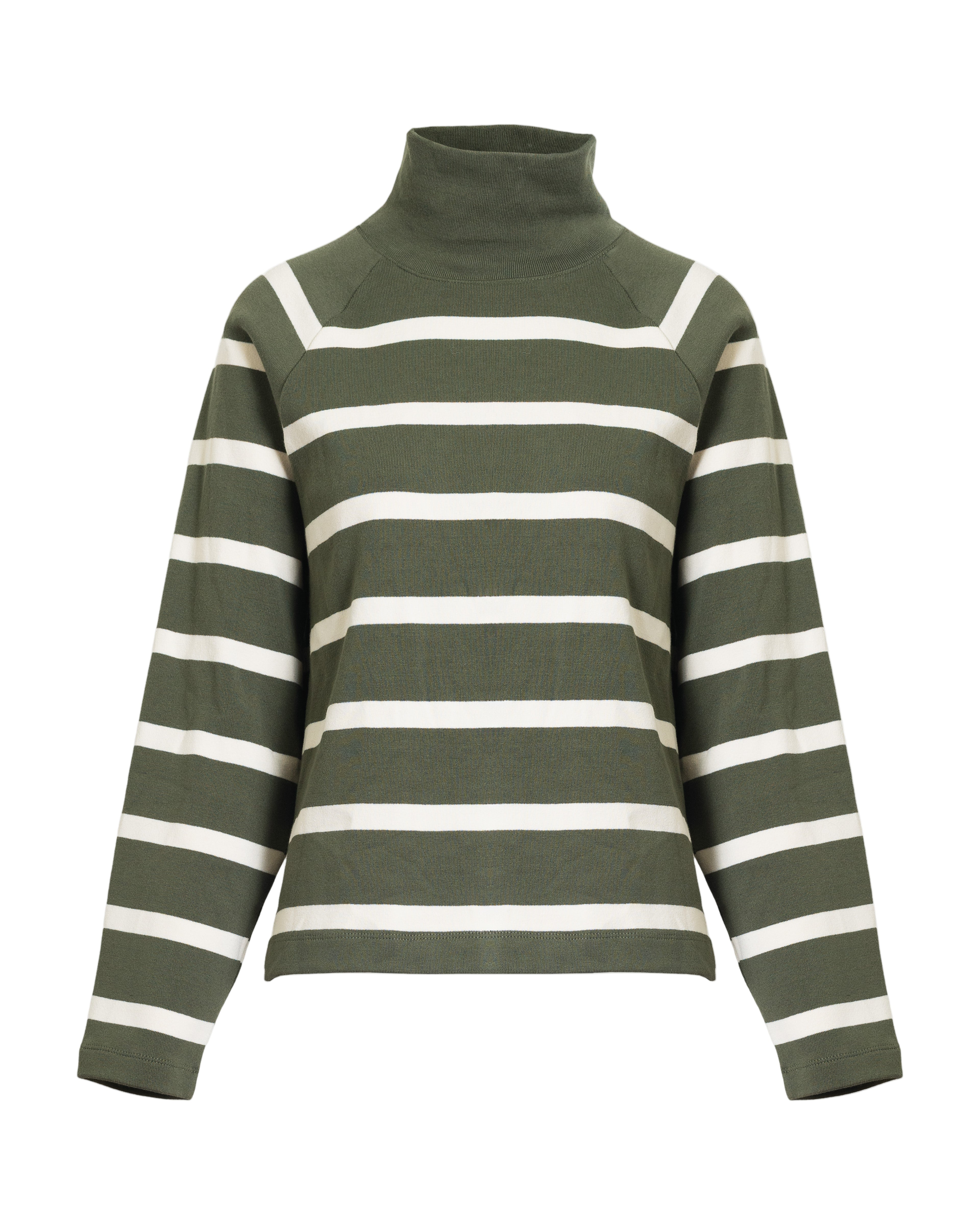Brinkley Pullover in Army & Chalk Wide Stripe