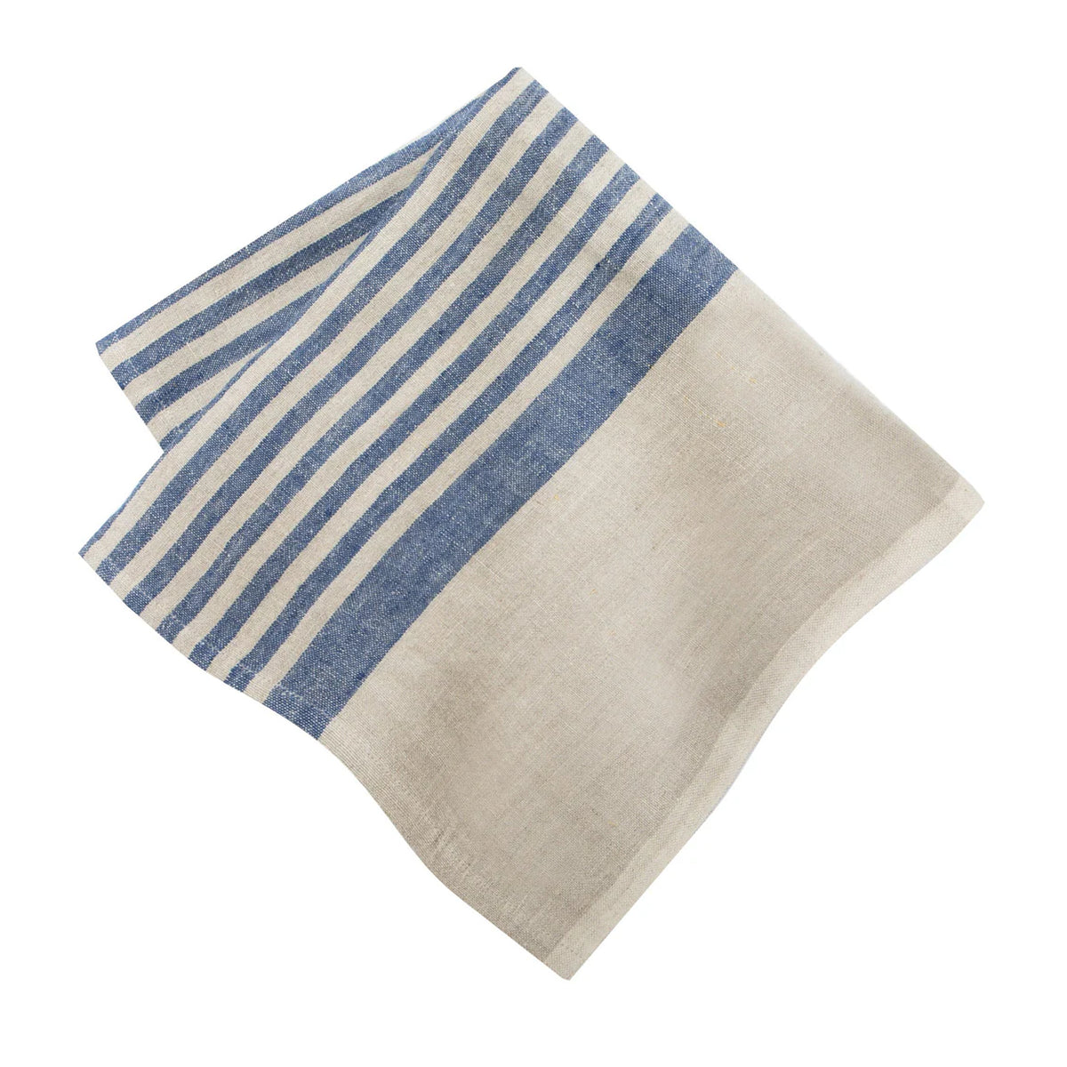 Brittany Natural Napkins in Natural & Blue, Set of 4