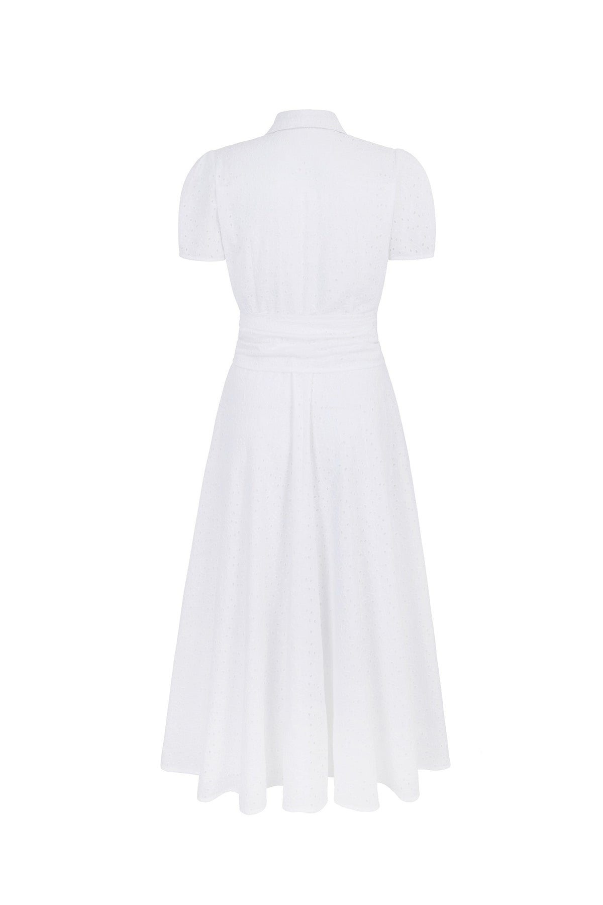 White Broderie Anglaise Shirt Dress