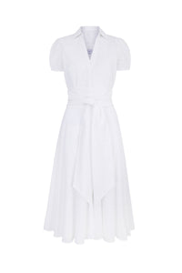 White Broderie Anglaise Shirt Dress