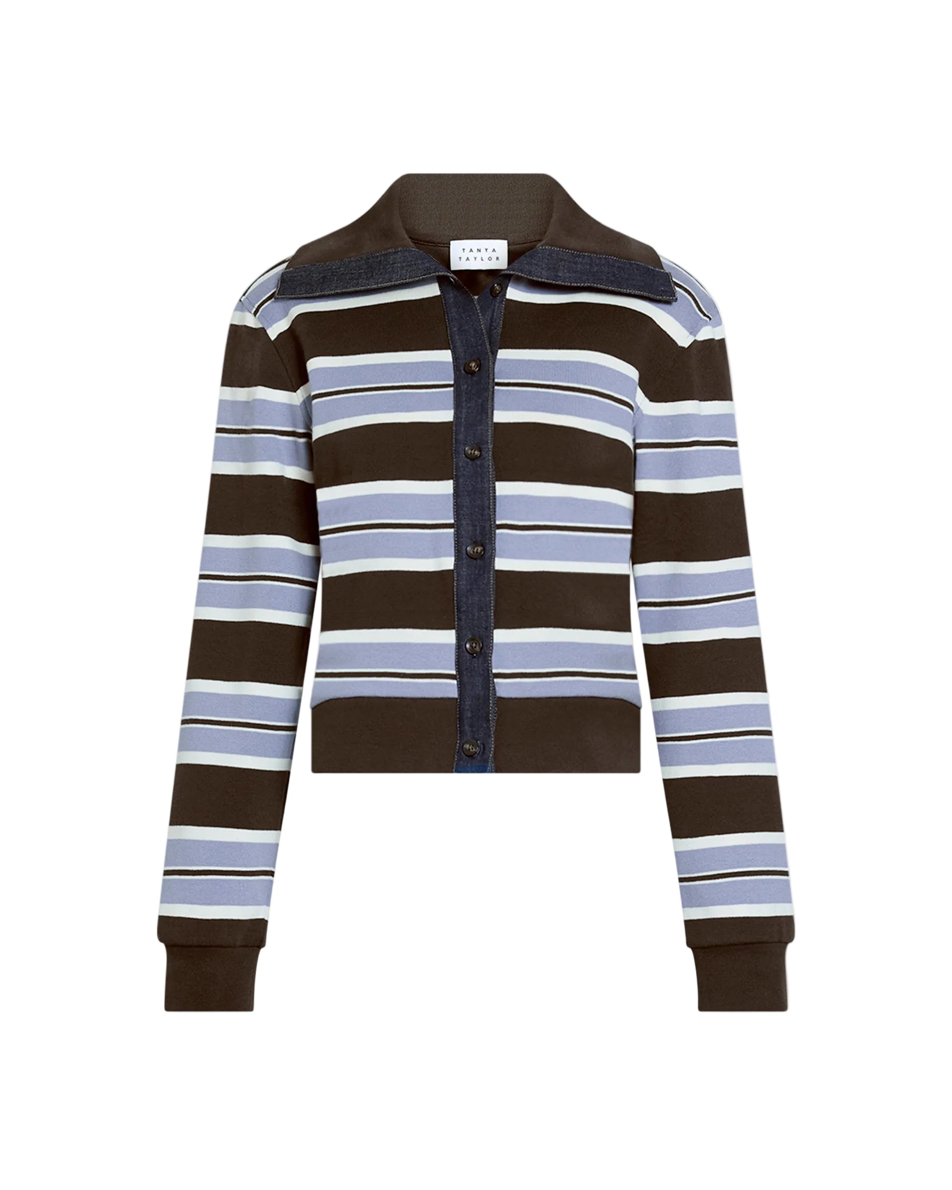 Bronwyn Jacket in Dark Fig/Winter Sky/Cream Multi