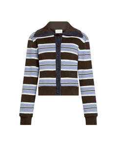 Bronwyn Jacket in Dark Fig/Winter Sky/Cream Multi