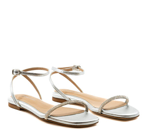Brook Flat Silver Sandal