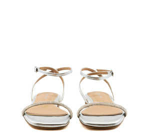 Brook Flat Silver Sandal