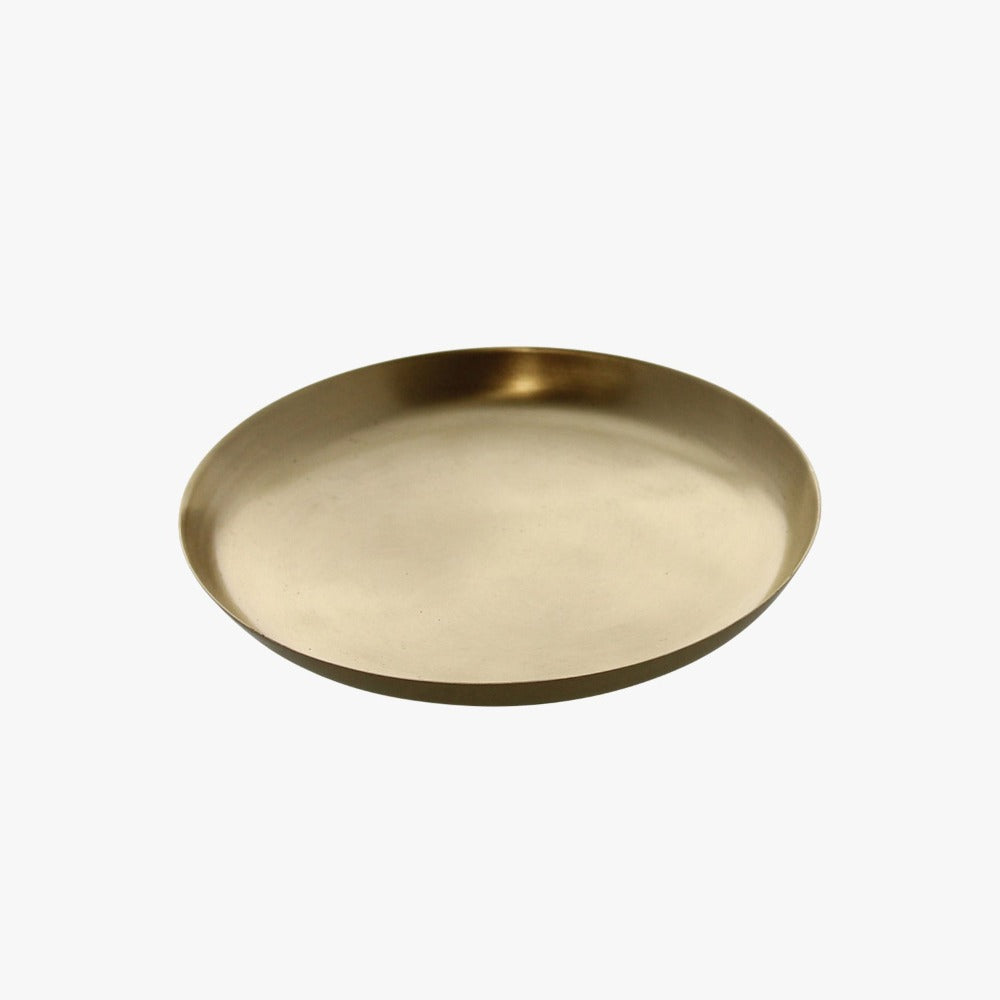 Brushed Brass Candle Dish