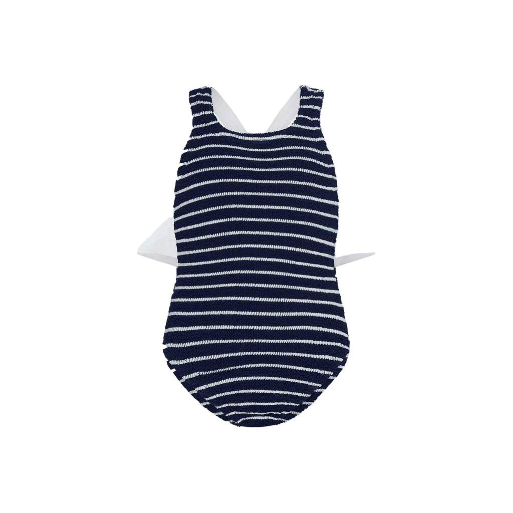 Baby Lara Swimsuit in Navy/White Stripe