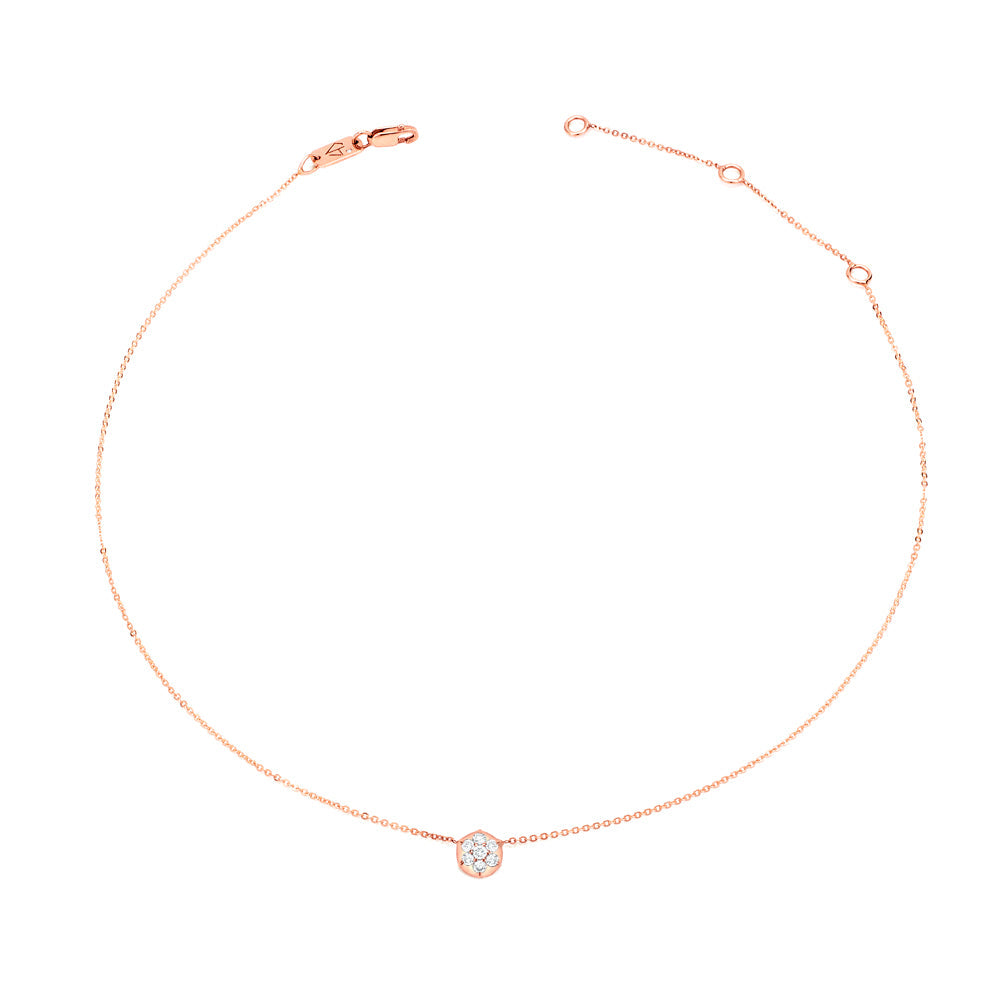 Bullet-Choker-Chain-Rose-B,  14k rose gold