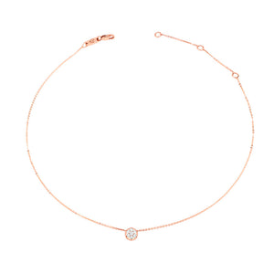Bullet-Choker-Chain-Rose-B,  14k rose gold