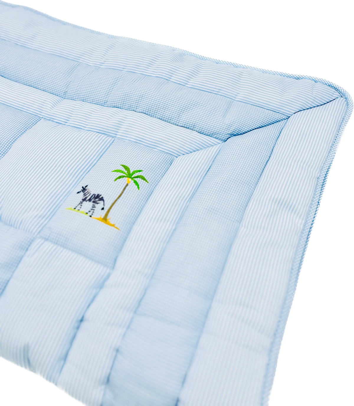 "On Safari" Cotbed Quilt - Blue