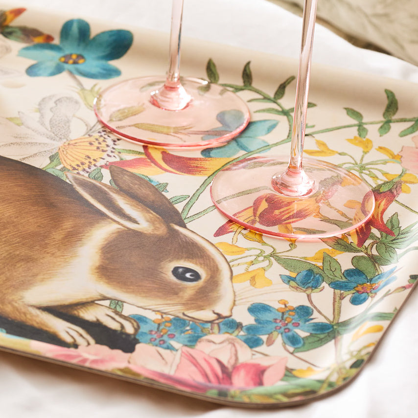 Bunny Maximus Large Rectangular Birchwood Tray