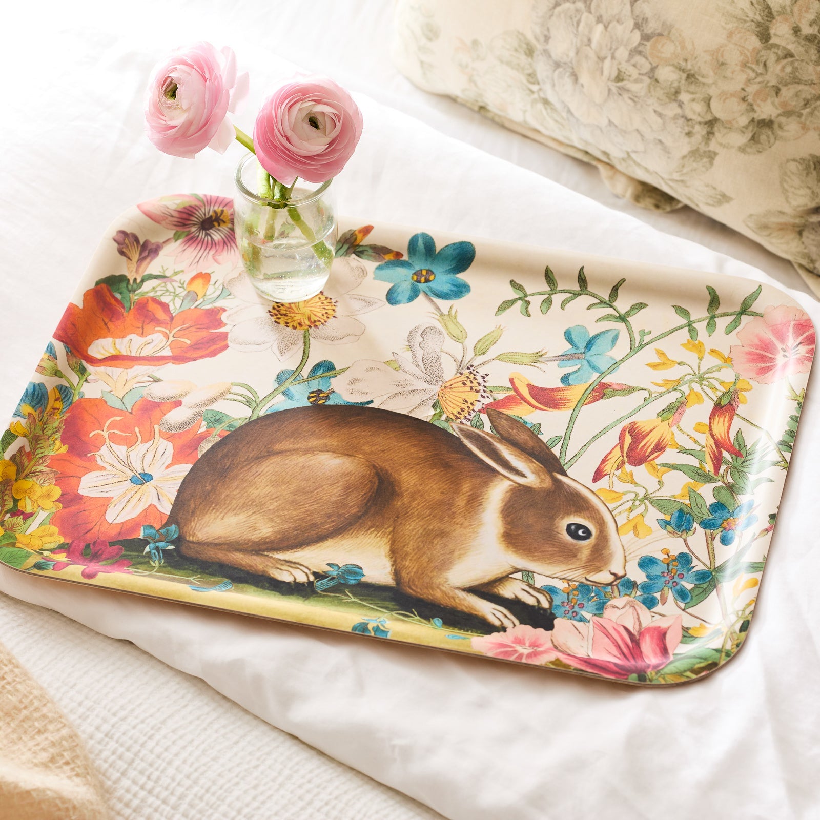 Bunny Maximus Large Rectangular Birchwood Tray