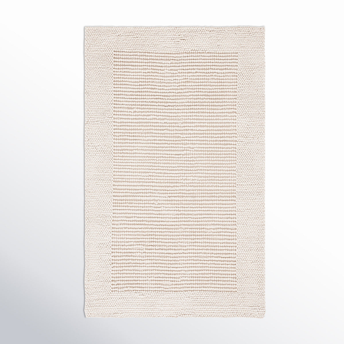 Burdick Handwoven Wool/Cotton Area Rug in Ivory/Beige
