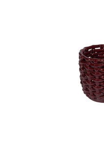Burgundy Basketweave Planter