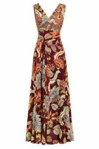 Delhi Floral Mix Sleveless Midi Dress
